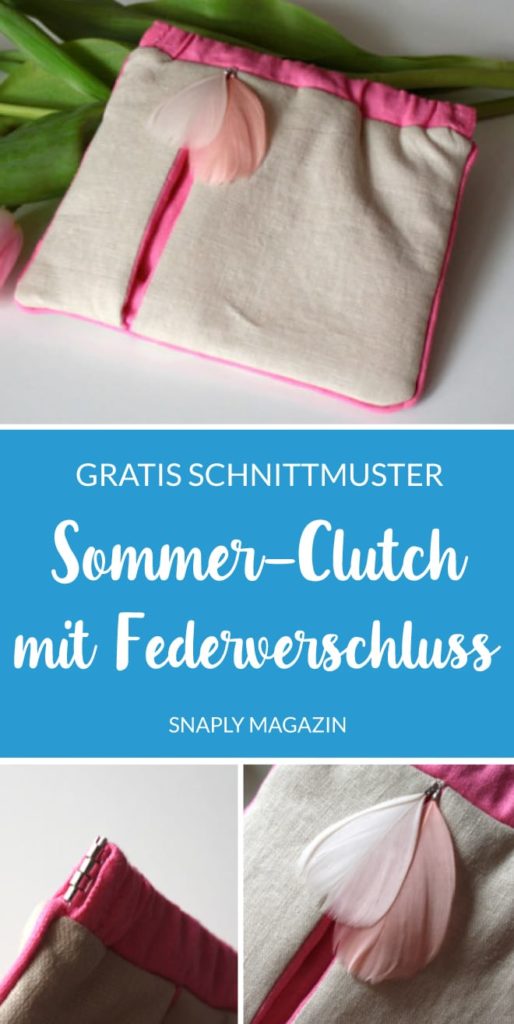 Gratis Schnittmuster: Sommer-Clutch mit Federverschluss