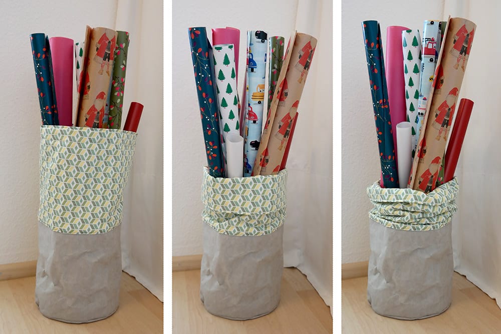 Nähanleitung: Geschenkpapier-Aufbewahrungssack
