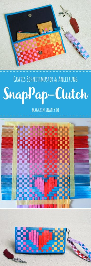 FREEBIE! Gratis Schnittmuster + Anleitung für eine SnapPap Clutch