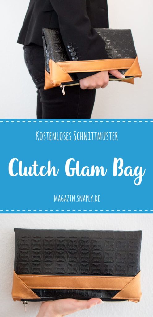 Kostenloses Schnittmuster: Elegante Clutch "Glam Bag"