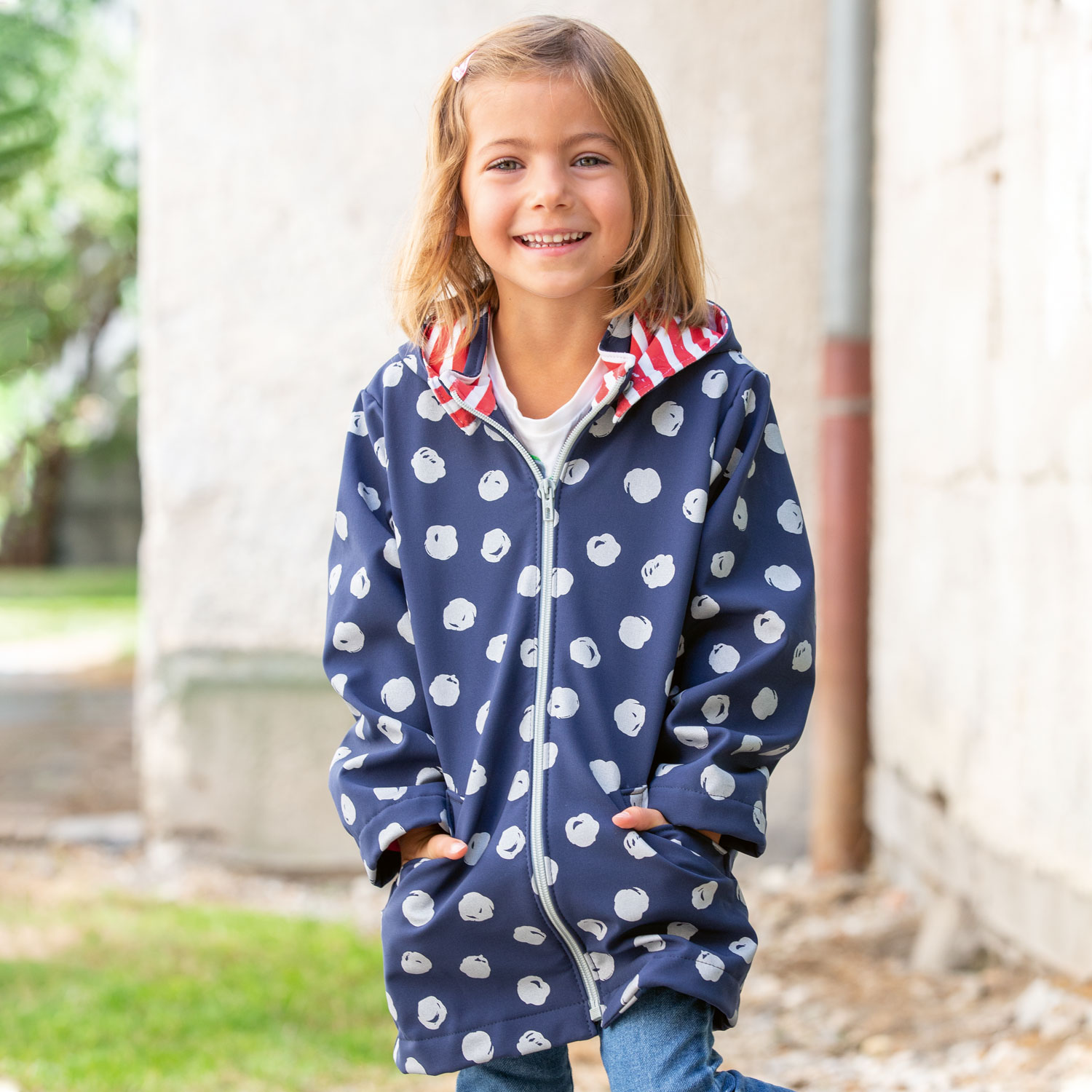 Kinder-Softshelljacke nähen – Schnittmuster kostenlos