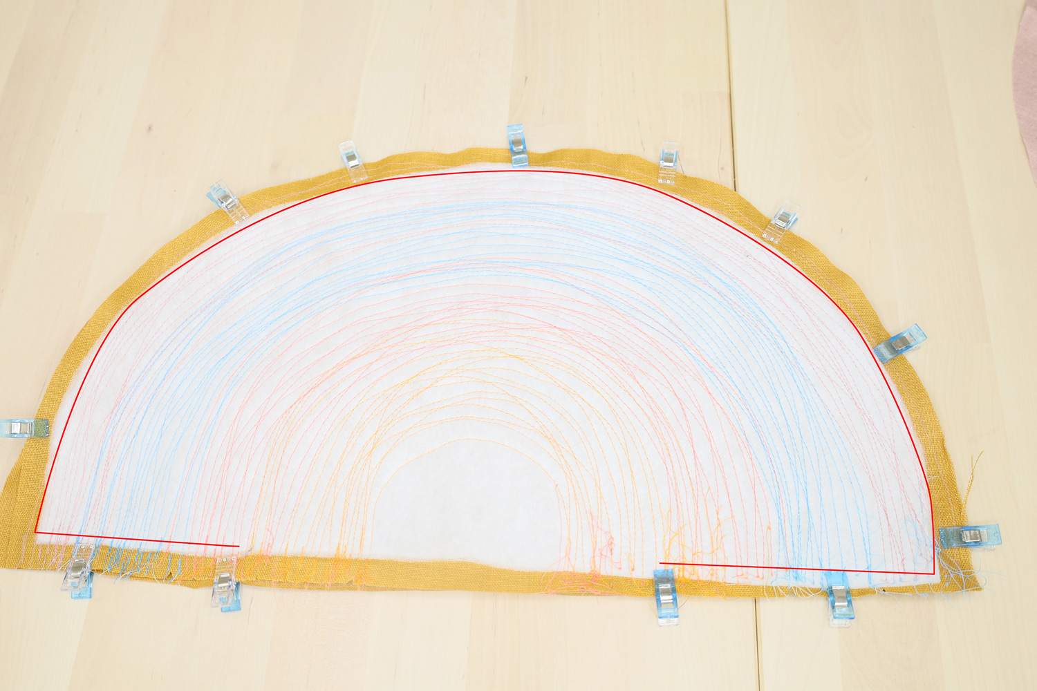 Regenbogen Platzset nähen – Schnittmuster kostenlos