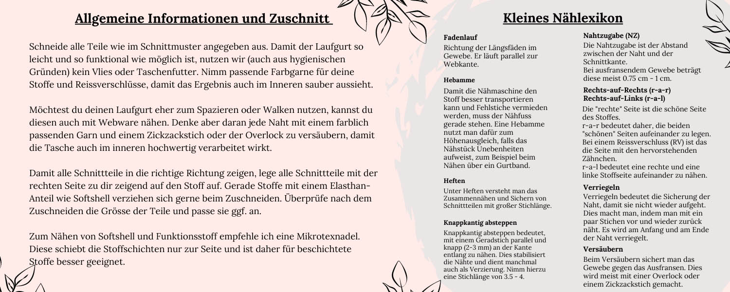 Laufgurt nähen – Schnittmuster kostenlos